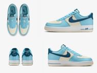Here's a detailed look at the Nike Air Force 1 Low Aquarius Blue/Coconut Milk sneakers (Image via Nike)